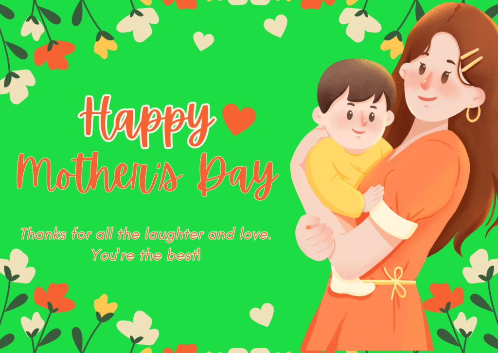 yellow illustrative mother