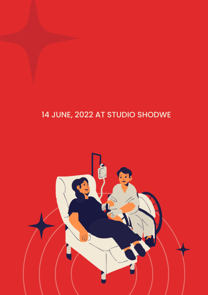 red cream illustrated world blood donor poster